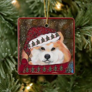 Akita Ceramic Ornament