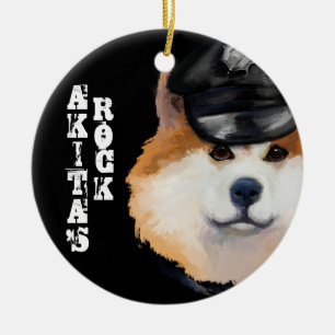 AKITA   CERAMIC TREE DECORATION
