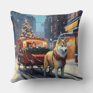 Akita Christmas Festive Season Cushion