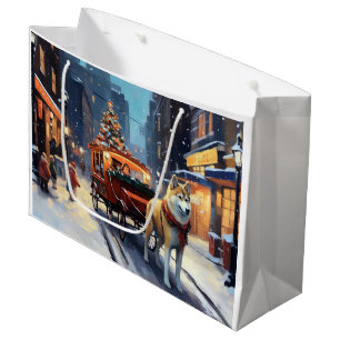 Akita Christmas Festive Season Large Gift Bag