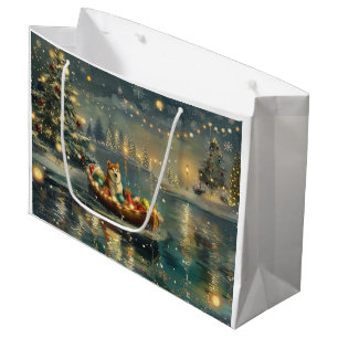 Akita Christmas Festive Voyage Large Gift Bag