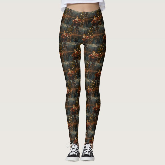 Akita Christmas Festive Voyage Leggings (Front)
