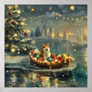 Akita Christmas Festive Voyage Poster