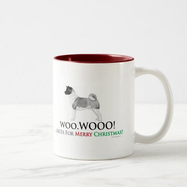 Akita Christmas Mug (Right)