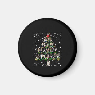 Akita Christmas Tree Covered By Flashli Magnet