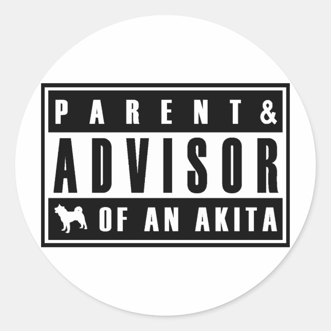 Akita Classic Round Sticker (Front)
