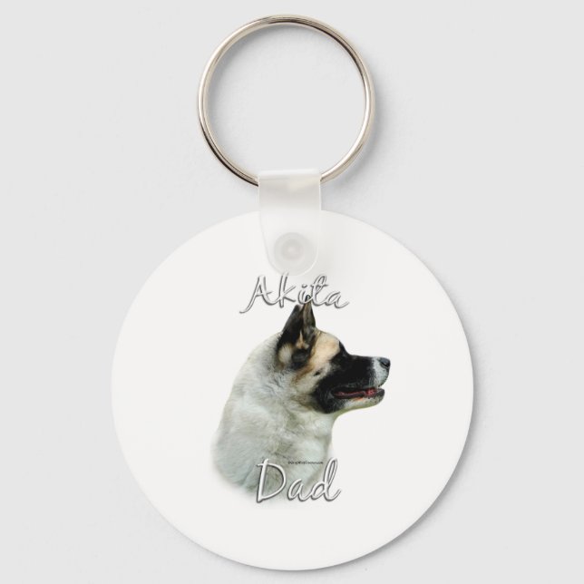 Akita Dad 2 Key Ring (Front)