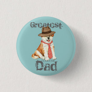 Akita Dad 3 Cm Round Badge