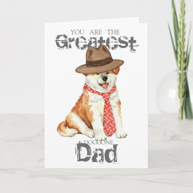 Akita Dad Card (Front)
