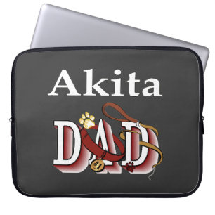 akita dad laptop sleeve