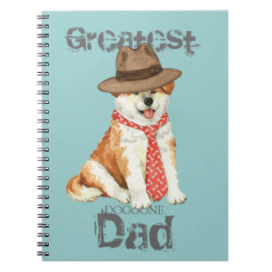 Akita Dad Spiral Notebook