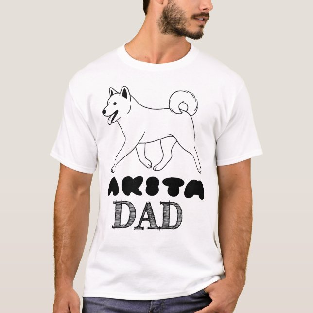Akita Dad T-Shirt (Front)