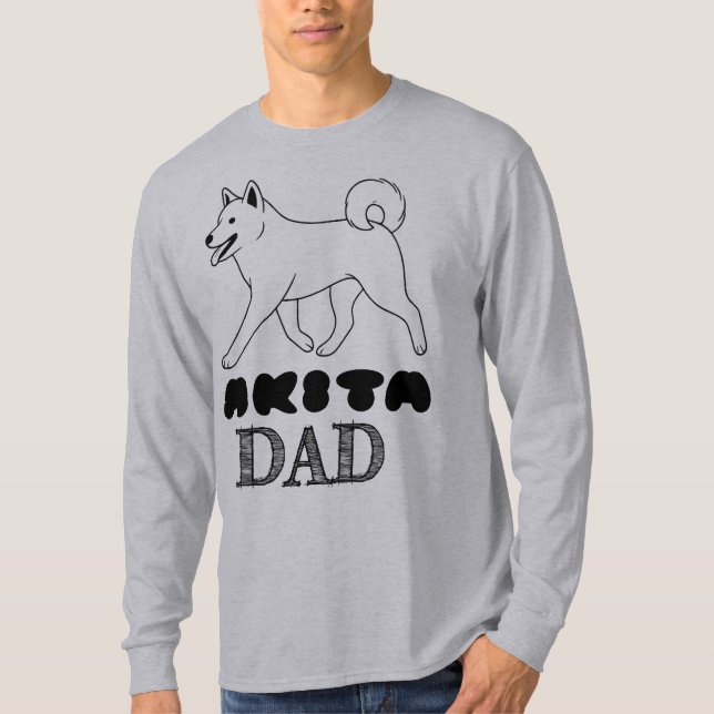  Akita Dad T-Shirt. T-Shirt (Front)
