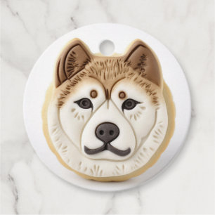 Akita Dog 3D Inspired Favour Tags