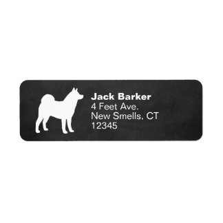 Akita Dog Breed Silhouette Return Address Labels