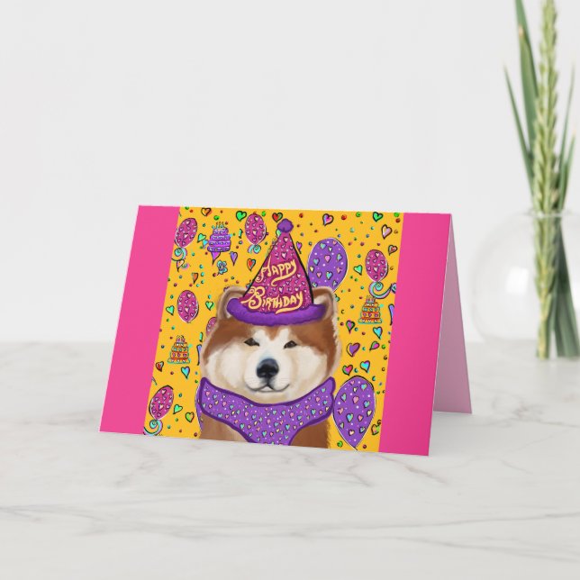 AKITA DOG  CARD (Front)