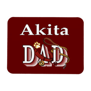 Akita Dog Dad Magnet