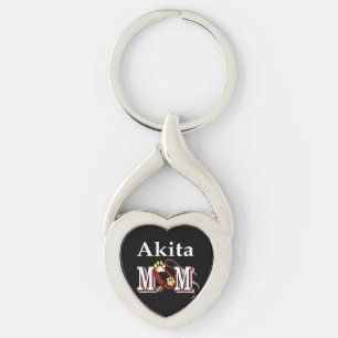 Akita Dog MOM Key Ring