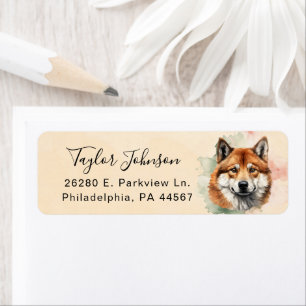 Akita Dog Return Address Label