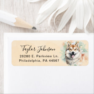 Akita Dog Return Address Label