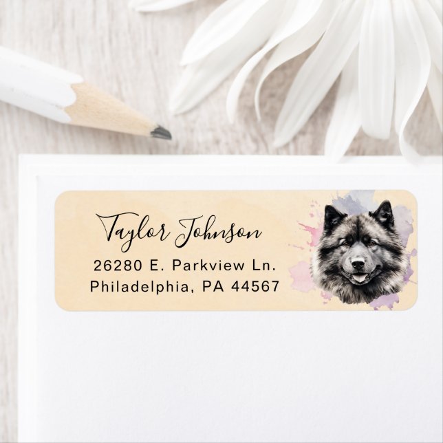 Akita Dog Return Address Label (Insitu)