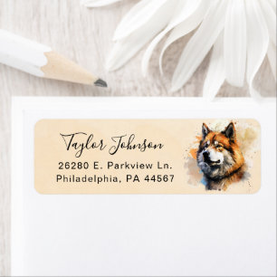 Akita Dog Return Address Label