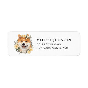 Akita Dog Return Address Labels