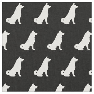 Akita Dog Silhouette Pet Fabric