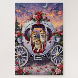 Akita Dog Valentine's Day Jigsaw Puzzle