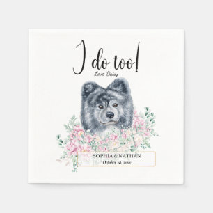 Akita Dog Wedding Cocktail Napkins