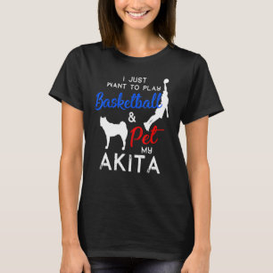 Akita Funny Basketball Dog Owner Xmas T-Shirt