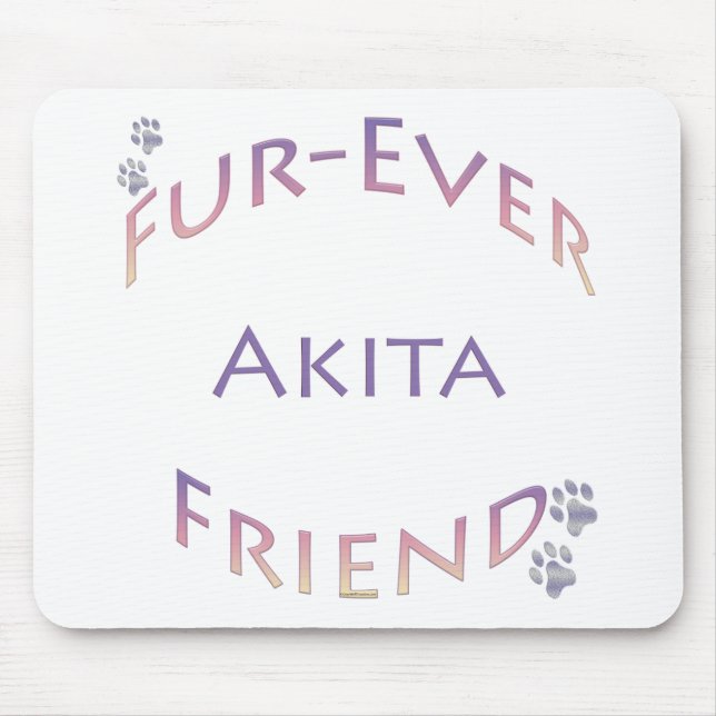 Akita Furever Mouse Pad (Front)
