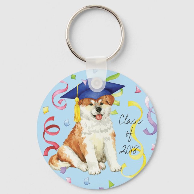 Akita Graduate Key Ring (Front)