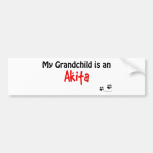 Akita Grandchild Bumper Sticker