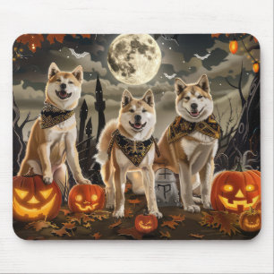 Akita Halloween Spooky Mouse Pad