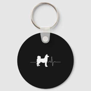 Akita Heartbeat   Key Ring