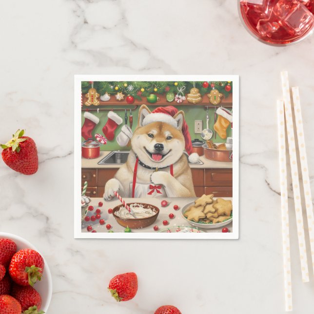 Akita Holiday Baking: Festive Christmas Napkin (Insitu)