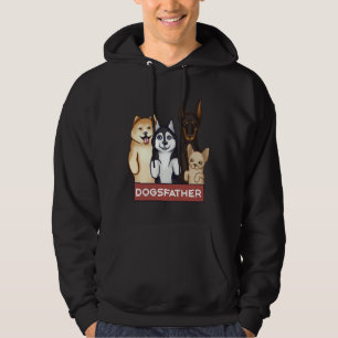 Akita Husky Doberman And Chihuahua Stand On Thei Hoodie