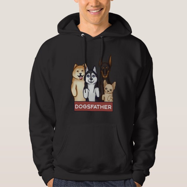 Akita  Husky  Doberman And Chihuahua Stand On Thei Hoodie (Front)