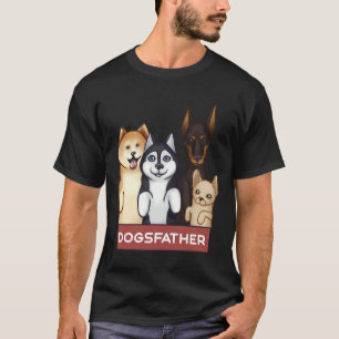 Akita  Husky  Doberman And Chihuahua Stand On Thei T-Shirt