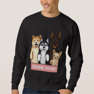 Akita Husky Doberman And Chihuahua Stand On Their  Sweatshirt