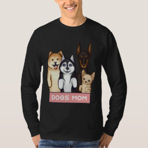Akita Husky Doberman And Chihuahua Stand On Their T-Shirt