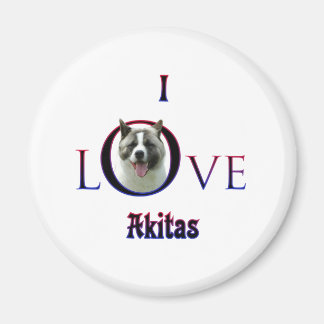 Akita I Love Magnet
