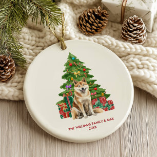 Akita Inu Christmas Ornament