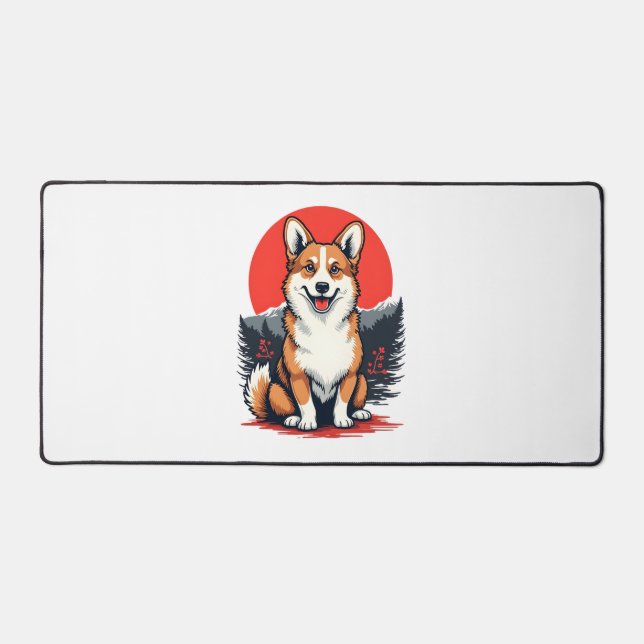 Akita Inu Dog Desk Mat (Front)