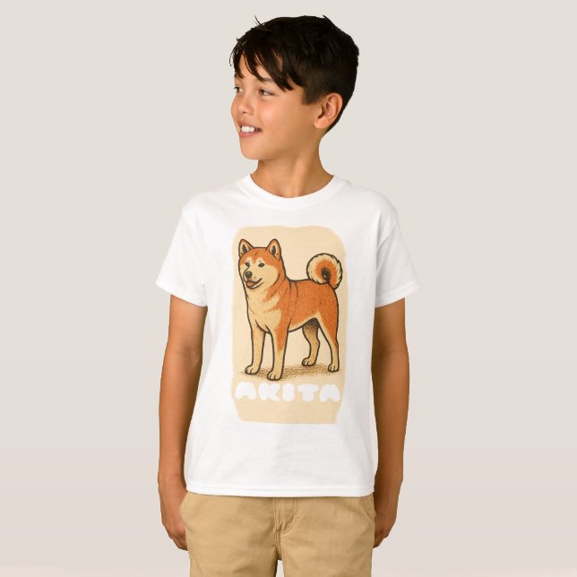 AKITA INU DOG FUNNY T-Shirt (Front Full)
