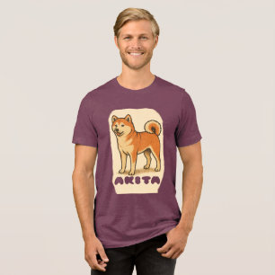 AKITA INU DOG T-Shirt Tri-Blend Shirt