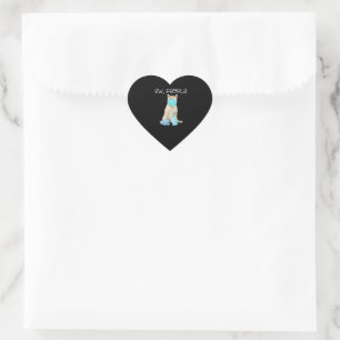 Akita inu   ew people dog wearing a face mask gift heart sticker