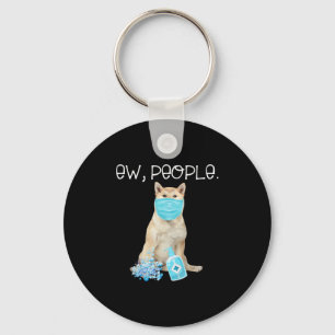 Akita inu   ew people dog wearing a face mask gift key ring