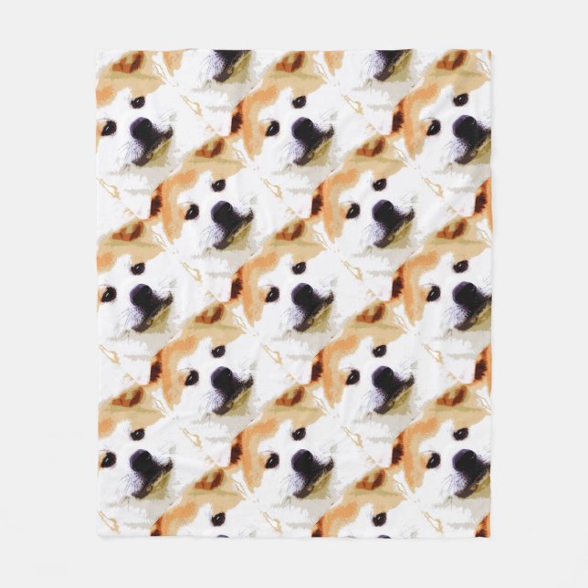 Akita Inu Fleece Blanket (Front)